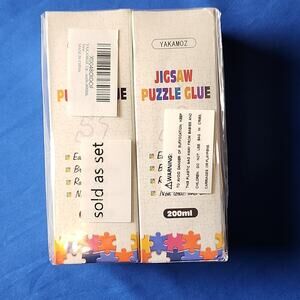 Set of 2 YAKAMOZ 200ml Puzzle Glue Bottles NIB Factory Sealed
